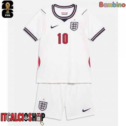 Inghilterra Jude Bellingham #10 Prima Maglia Bambino Mondiali 2026 Manica Corta (+ Pantaloni corti)